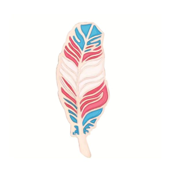Trans Feather Pin