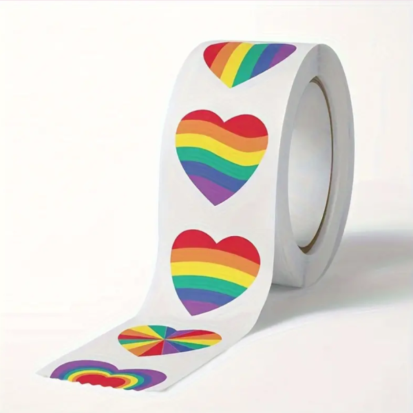 500 Sticker Roll - Rainbow